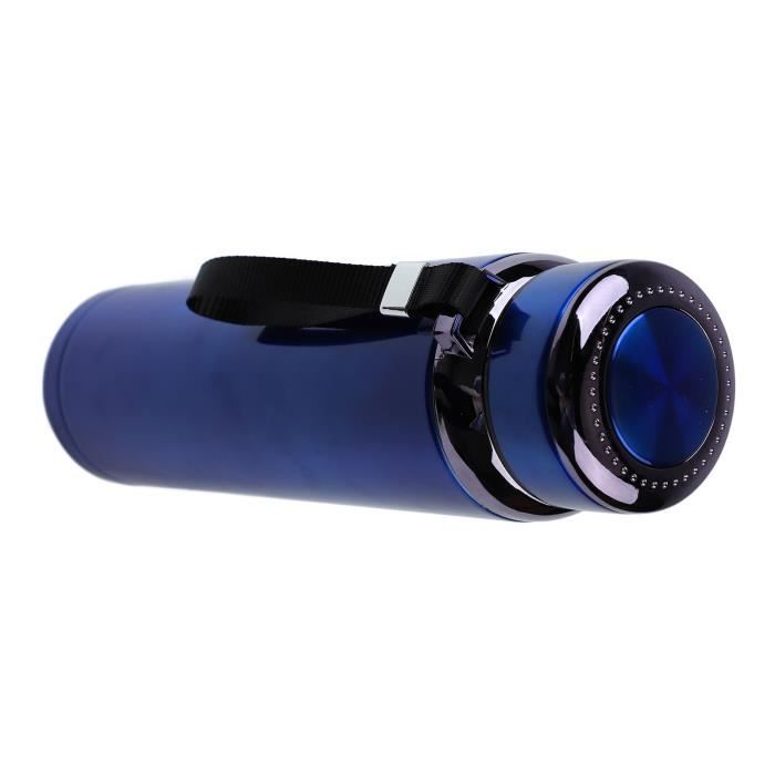 Bouteille D'eau Isolée 17oz, Inox, Bouchon Vis, Finition Bois, Sans BPA