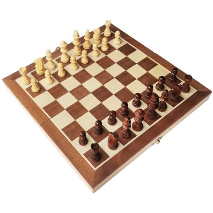 Jeu d'Echec en Bois Pliant et Portable • Maison du Bois
