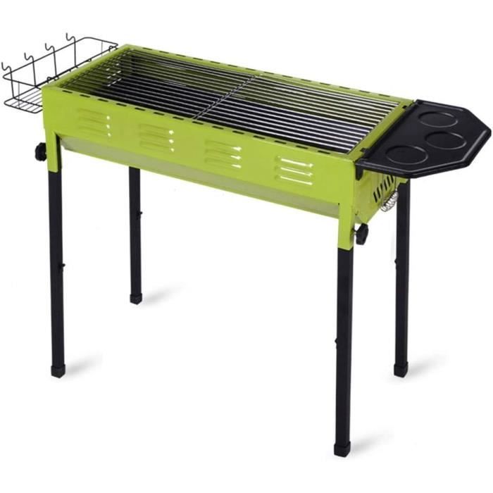Barbecue Portable Groovebox - Acier - Petit Format - Charbon De Bois - 2 Grilles - Neuf (détails)