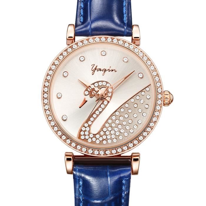 SHARPHY Montre Femme marque de Luxe 2019 Diamant Cygne bracelet
