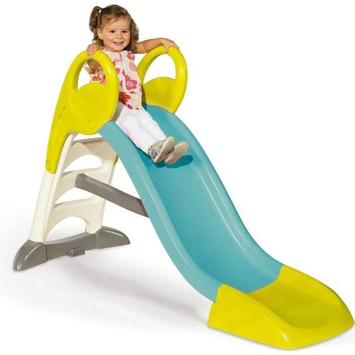 Toboggan SMOBY GM - Bleu/Vert - Glisse 150cm - Adapté aux enfants de 2 ans et plus - Fabriqué en France