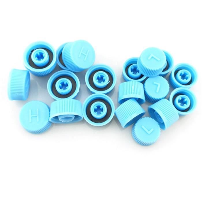 Jeffergarden Capuchon De Noyau De Valve A/C, 10 Pièces Bouchon De Service De Climatisation Universel Ac Reparation Couverture De Port De Charge De Refrigerant Accessoire Auto 74590725