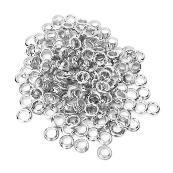 Fdit Kit d'œillets pour œillets de 8 mm 500 Ensembles Kit d'œillets à