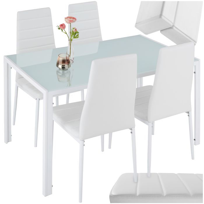 Table à Manger Avec 4 Chaises – Occasion – Lot De 5 Pièces