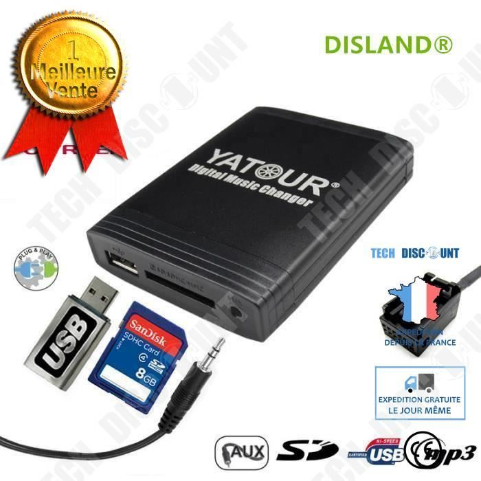 TD® Interface USB MP3 SD AUX adaptateur autoradio de Voiture Citroën RD4 / Multifonctionnelle/ Grande Compatibilité / Durable
