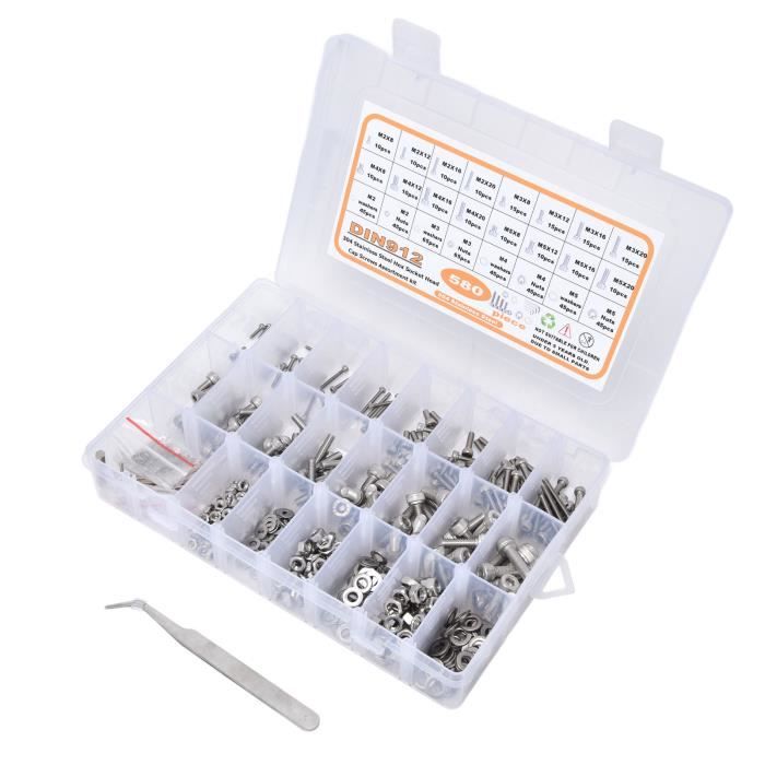 Kit De 180 Pièces De Fixation Auto - Vis, Clips D'expansion, Rondelles Anti-desserrage - Pour Réparations Carrosserie, Pare-chocs, Ailes