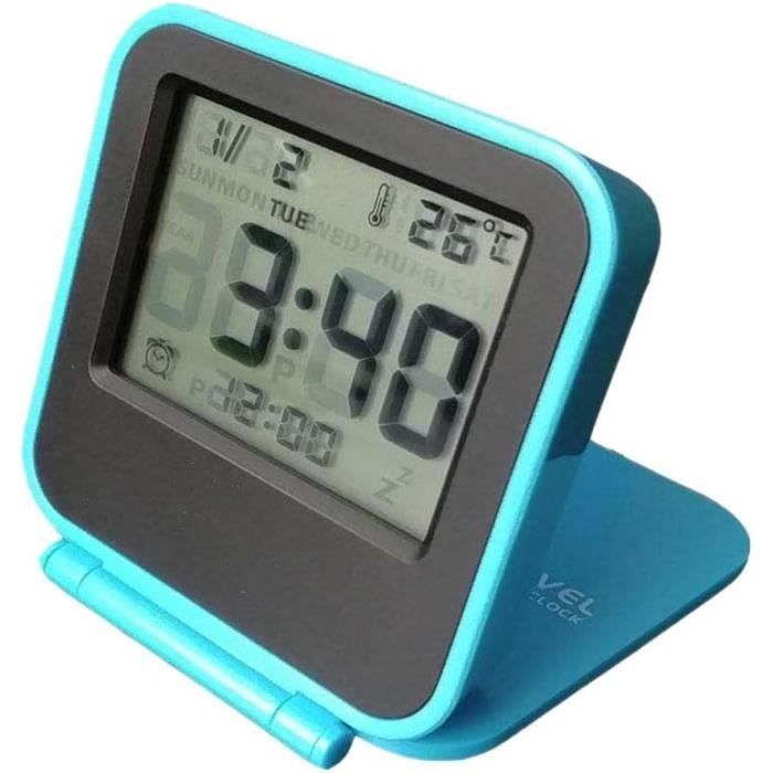 Reveil Numerique Reveil Matin Avec Température RadioReveil Plier Portable Horloge Électronique