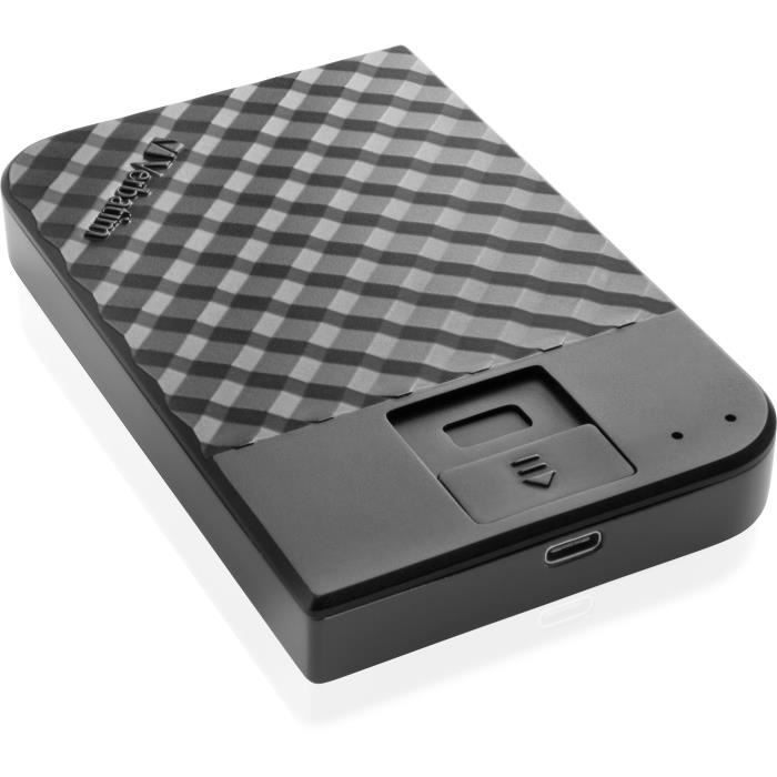 VERBATIM Fingerprint Secure Disque Dur Chiffré Externe Portable USB 3.1 Gen 1 USB C connecteur AES 256 Bits - vue 8