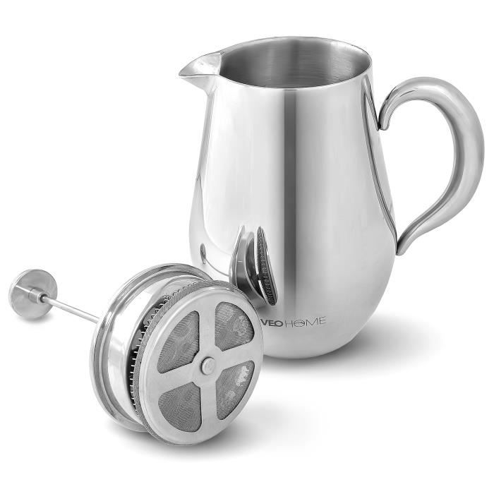 Cafetière et Théière à Piston incassable à double paroi VEOHOME