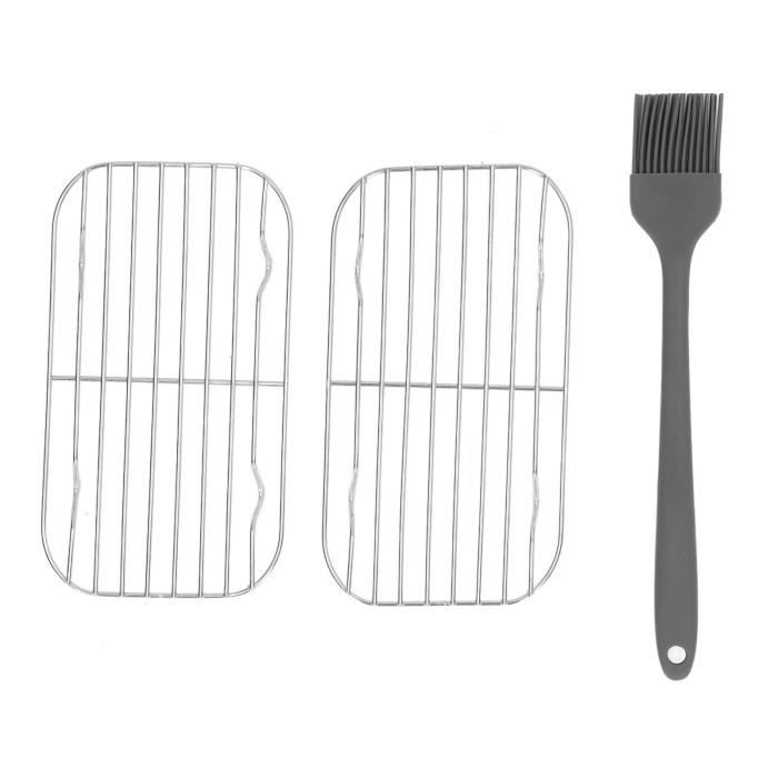 2 Pièces Outils Lève-grille De Barbecue Anti-brûlure - 27 Cm Avec Poignée En Caoutchouc