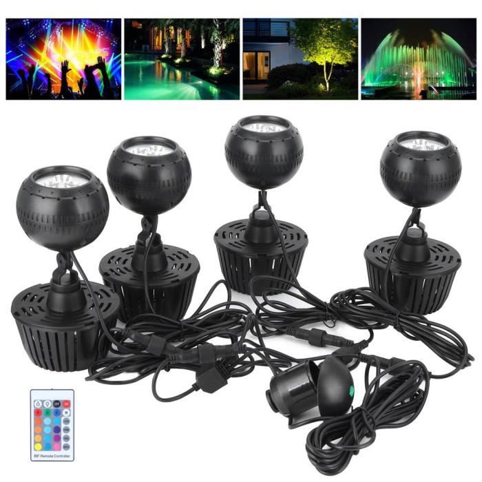 2PCS Spot LED Sous-Marin 10W RGB – Lumière Étanche IP68 Télécommandée Pour Piscine, Fontaine, Jardin