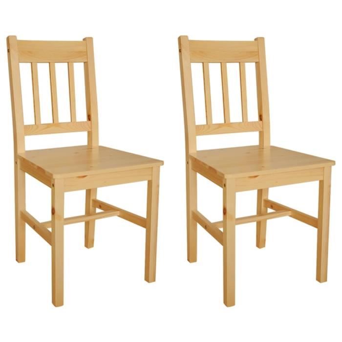 vidaxl chaises de salle à manger 2 pcs bois de pin