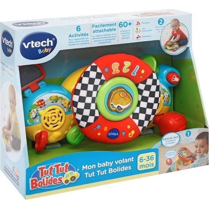 Volant interactif Tut Tut Bolides de VTECH BABY - Mon Baby Volant - Rouge - Dès 6 mois