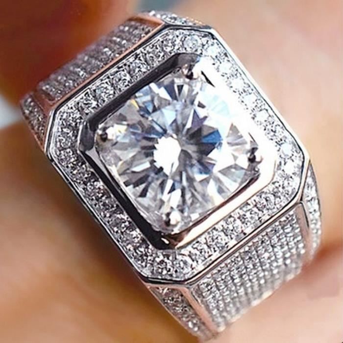 Bagues Mode pleine strass Micro insert bague en argent US Taille 9 Diametre 19mm Perimetre 59.8mm Achat Vente bague anneau Mixte Adulte Cdiscount