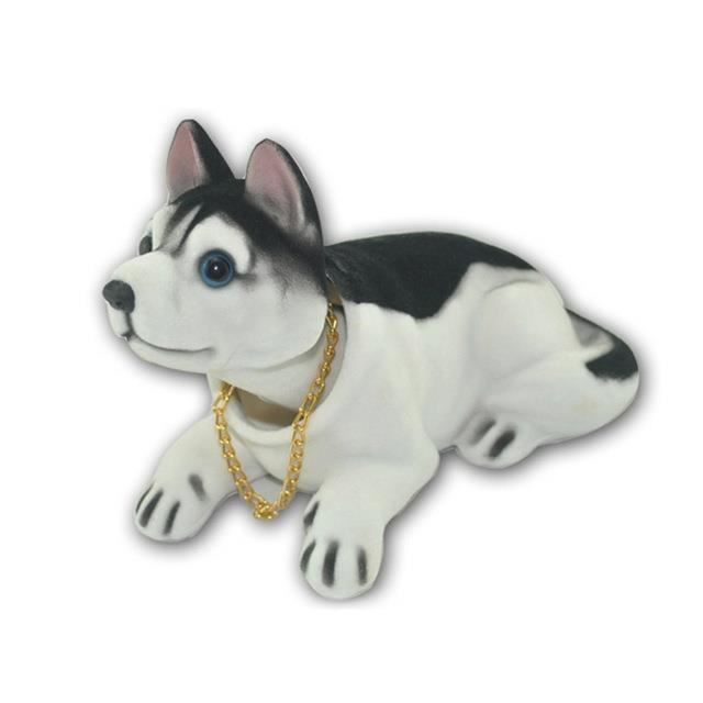 Décorations Pour Voiture - Chien Hochement De Tête En Résine, Poupée Mignonne Pour Tableau De Bord, Cadeau Fun