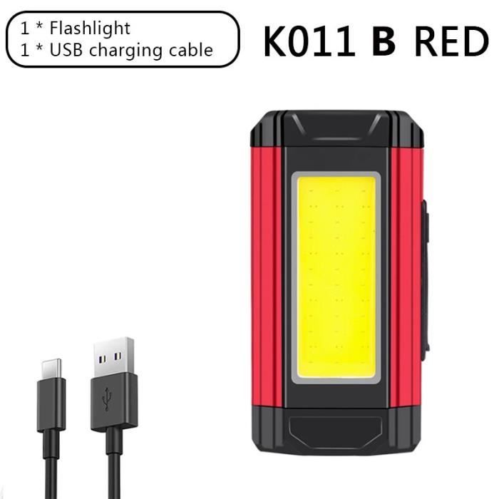 Lampe Torche Magnétique Rechargeable – 5000 MAh, 2400 Lumens, 30h D'autonomie, 360° Réglable, 6 Températures De Couleur, étanche, ABS