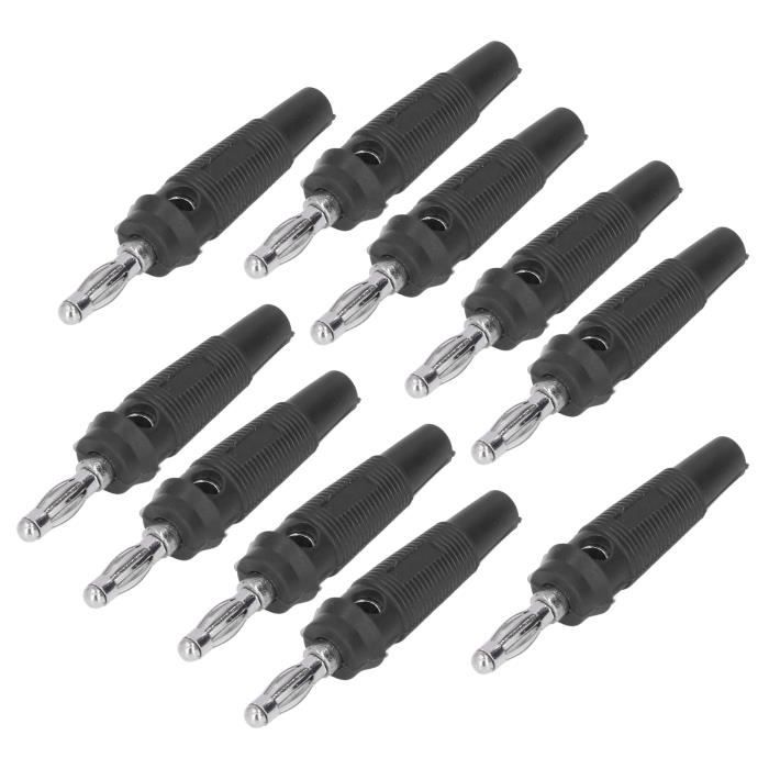 Mxzzand Fiche banane 4 mm 5Set 4mm double fiche banane nickelé
