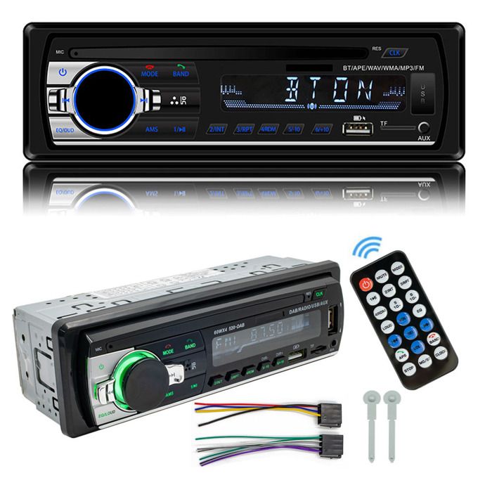 Autoradio Bluetooth Chismos 1 DIN - Main Libre, FM, USB/AUX/SD, Pour 12V Voiture