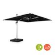 Parasol déporté haut de gamme rectangulaire 3x4m – PYLA Noir – Toile Sunbrella ® fabriquée en France. par Dickson. structure en-1