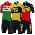 vélo ensemble - L - Maillot de cyclisme de l'équipe Jumbo Visma pour hommes, vêtements de vélo sur route, ens-1