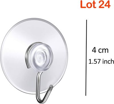 Lot De 24 Crochets Auto-Adhésifs - Crochets Porte-Serviettes - Crochets