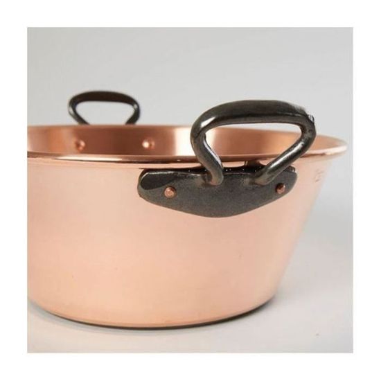 Suspension luminaire en cuivre - bassine à gelée 26cm - Baumalu Suspension luminaire en cuivre - bassine à gelée 26cm - Baumalu