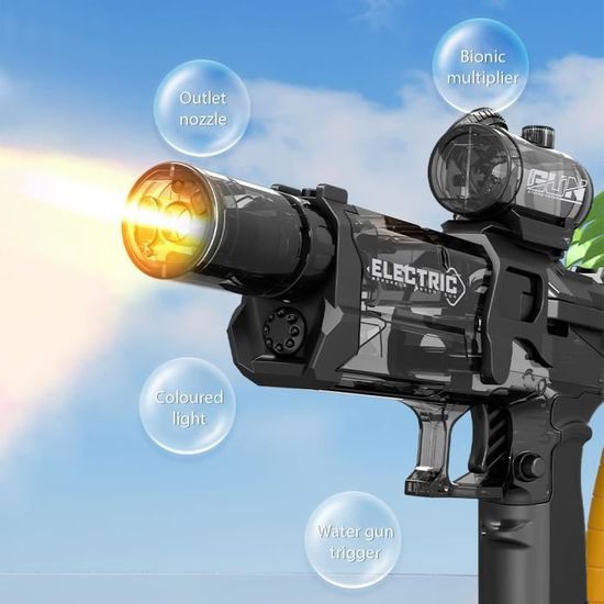 Pistolet à Eau Électrique Avec Effets Lumineux – 500 Ml, Longue Portée, Pour Enfants Et Adultes – Idéal Piscine, Plage, Jardin