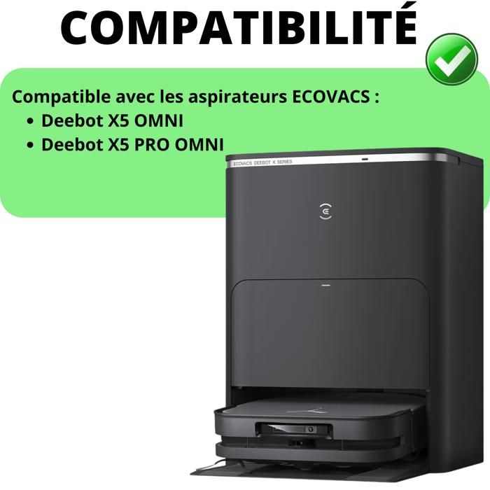 Plateau De Nettoyage Multi-compartiments Pour ECOVACS DEEBOT X5/X5 Pro - Organisation Têtes De Brosse Et Filtres, Rangement Pratique