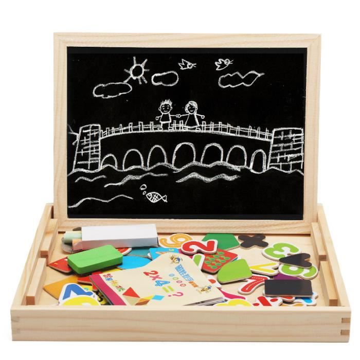Jeu Magnétique D'Habillage De Visage Pour Enfants - Boîte à Puzzle Avec Planche à Dessin Et Crayon - Activité Créative Et Voyage - 7