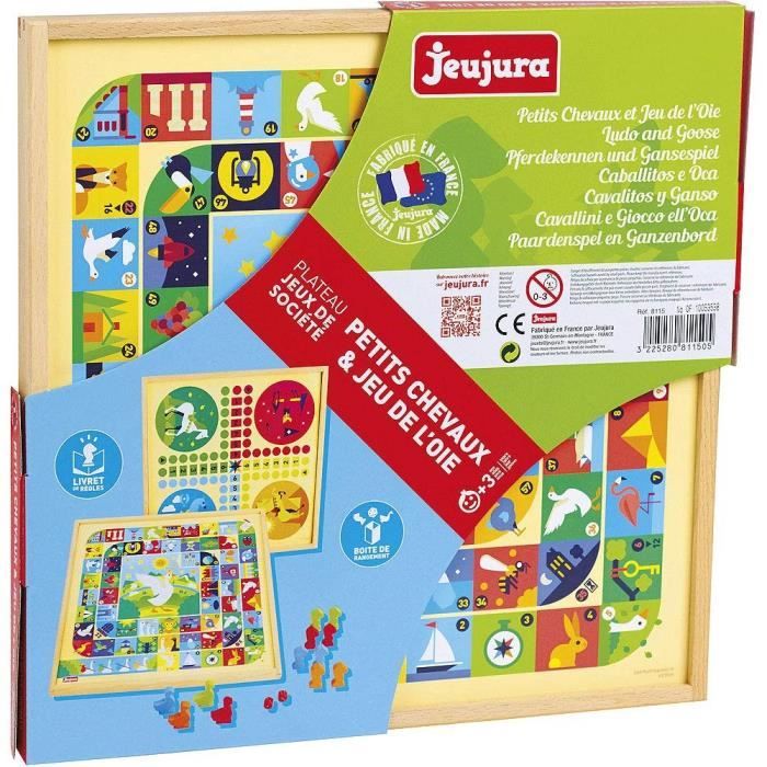 Jeujura – Gioco Dei 16 Cavallini In Legno – Giochi Di Abilità E Logica Per Famiglie – Prodotto In Francia (J8984), Multicolore - 5