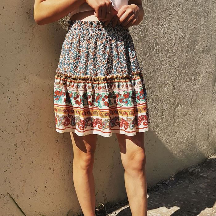 Jupe plissée fleurie courte shop