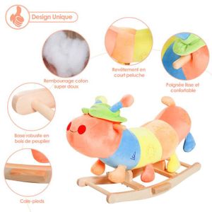JOUET À BASCULE Cheval à bascule modèle chenille multicolore