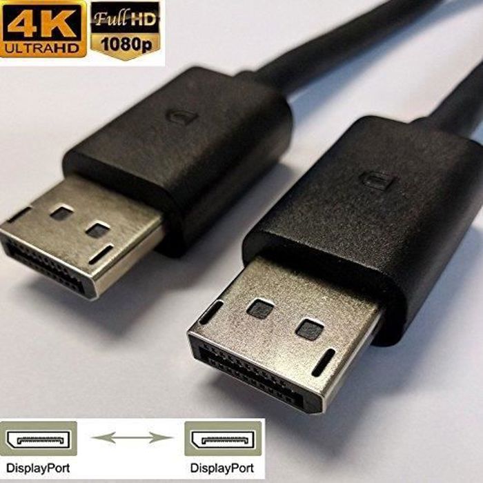 Kingwing® DP DisplayPort Mâle Vers HDMI Câble Adaptateur Mâle Noir 1,8