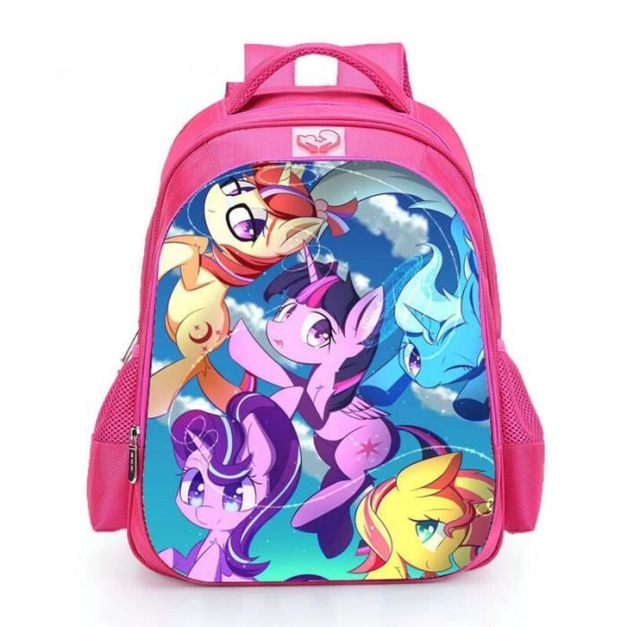 Cartable My Little Pony rose pour enfants de 16 pouces sac d