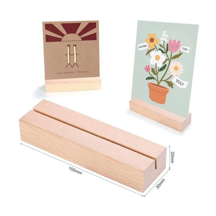 Vwoqiy 6 Pièces Titulaire en Bois, Porte-Cartes en Bois, Supports Vwoqiy 6 Pièces Titulaire en Bois, Porte-Cartes en Bois, Supports