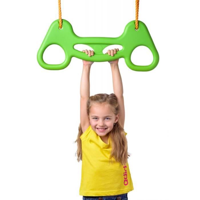 Balançoire trapèze enfant rose GO!elements avec assise et corde réglable