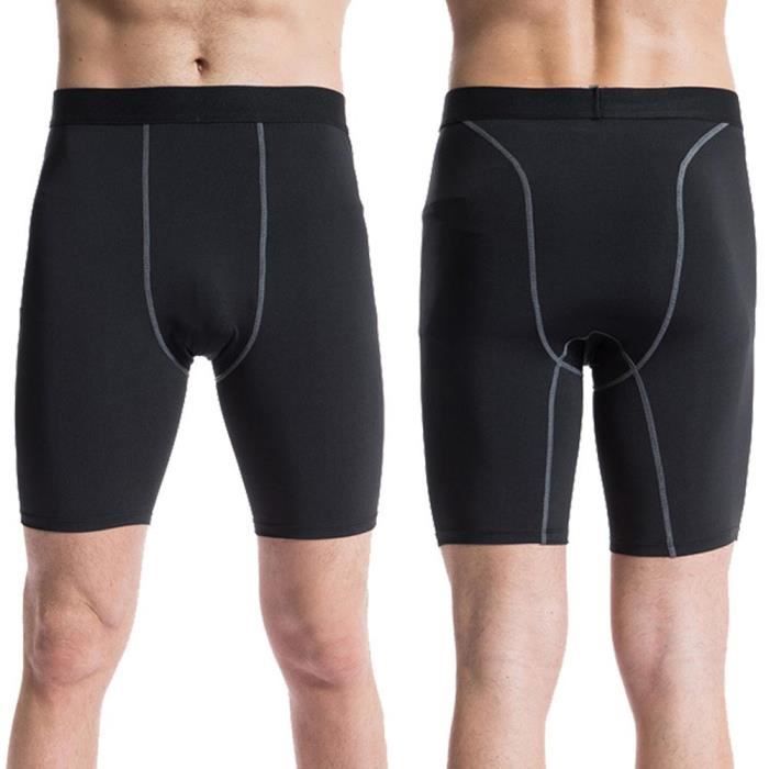 Collant De Sport Homme à Manches Longues - Matière élastique Et Respirante Pour Le Basket, La Course à Pied, Le Fitness - Séchage Rapide - Coupe Ajustée