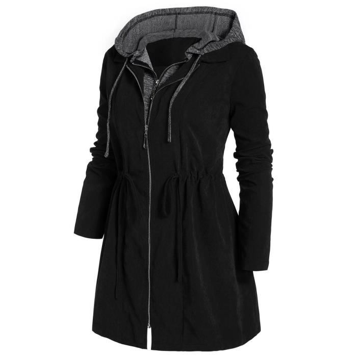 Veste Mi-saison Femme Nook... Noire – Taille 36 – Coupe Ajustée Et Style Décontracté