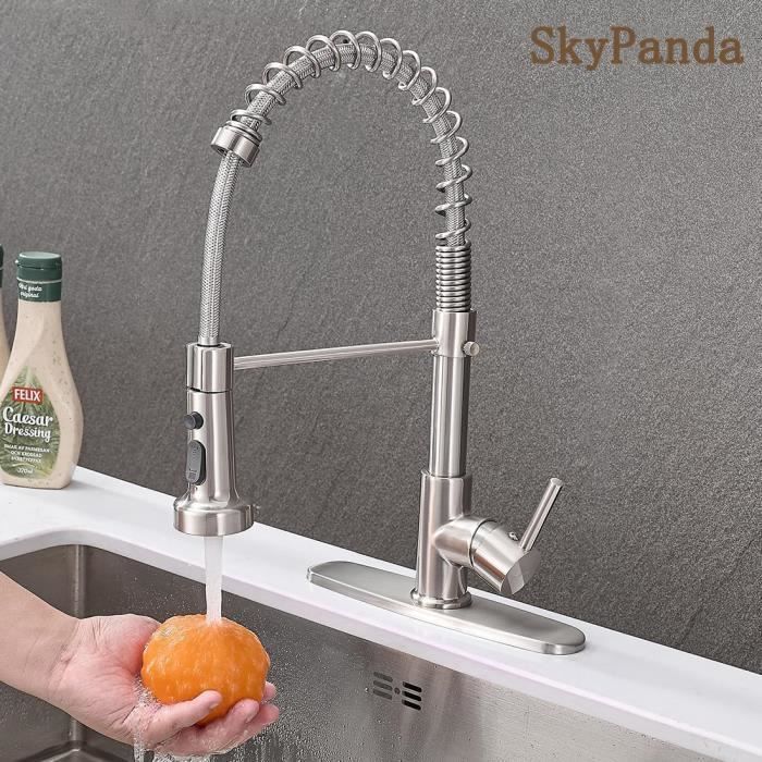Robinet de cuisine GENERIQUE Brightake Mitigeur de cuisine en acier inoxydable, mitigeur d'évier, mitigeur pivotant à 360° pour la salle de bain, le jardin et la cuisine Robinet de cuisine GENERIQUE Brightake Mitigeur de cuisine en acier inoxydable, mitigeur d'évier, mitigeur pivotant à 360° pour la salle de bain, le jardin et la cuisine