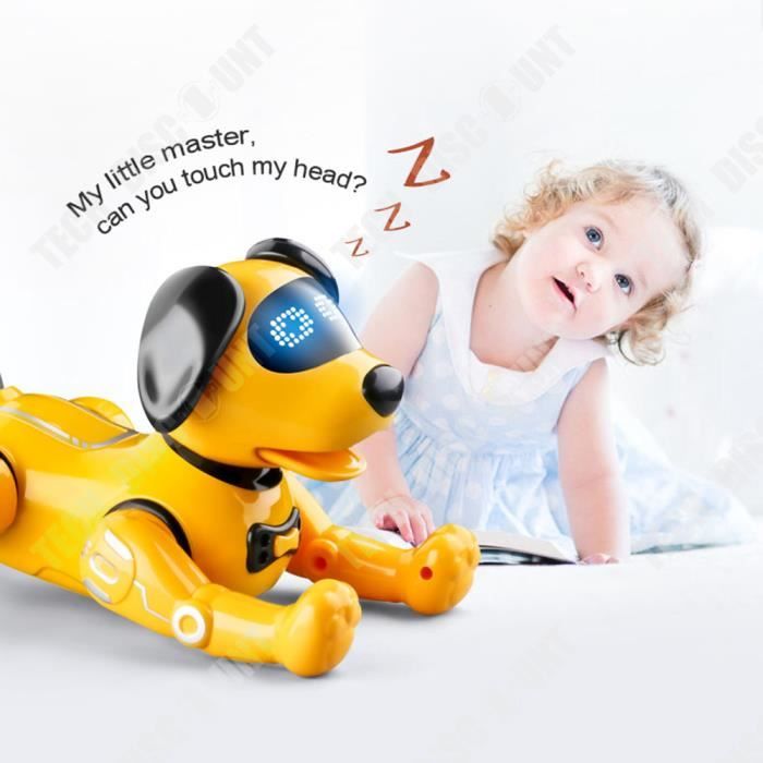 Chien Robot Télécommandé Pour Enfants - Contrôle Vocal (Anglais), Gestuel Et Programmable - Jouet Interactif Intelligent - Cadeau Garçon Fille