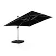 Parasol déporté haut de gamme rectangulaire 3x4m – PYLA Noir – Toile Sunbrella ® fabriquée en France. par Dickson. structure en-3
