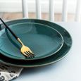 Service De Table - Assiettes Plates 4 Pcs Vaisselle Porcelaine Couleur Vert Personnes Services Complets-3