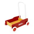 Chariot de marche en bois avec frein - BRIO - Rouge et Jaune - Mixte - A partir de 9 mois-3