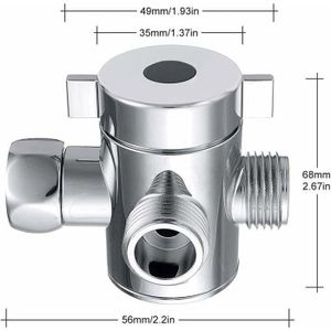 Vanne De Dérivation 3 Voies Waterworks Pour Douche Thermostatique, Laiton