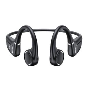Écouteurs à Conduction Osseuse Bluetooth 5.5 - Clip D'oreille Ouvert, Lumière LED, étanche IPX4 - Autonomie 60h