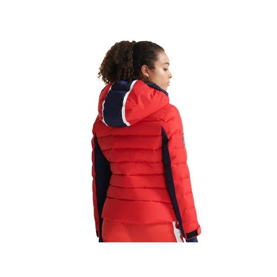 Superdry Veste Ski Rouge Femme Alpine Revive Puffer Veste De