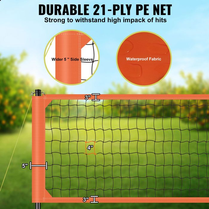 Système de Filet de Volley Ball Duoku Portable d'extérieur à Hauteur Réglable Ensemble Professionnel avec Balle en PVC   Sport