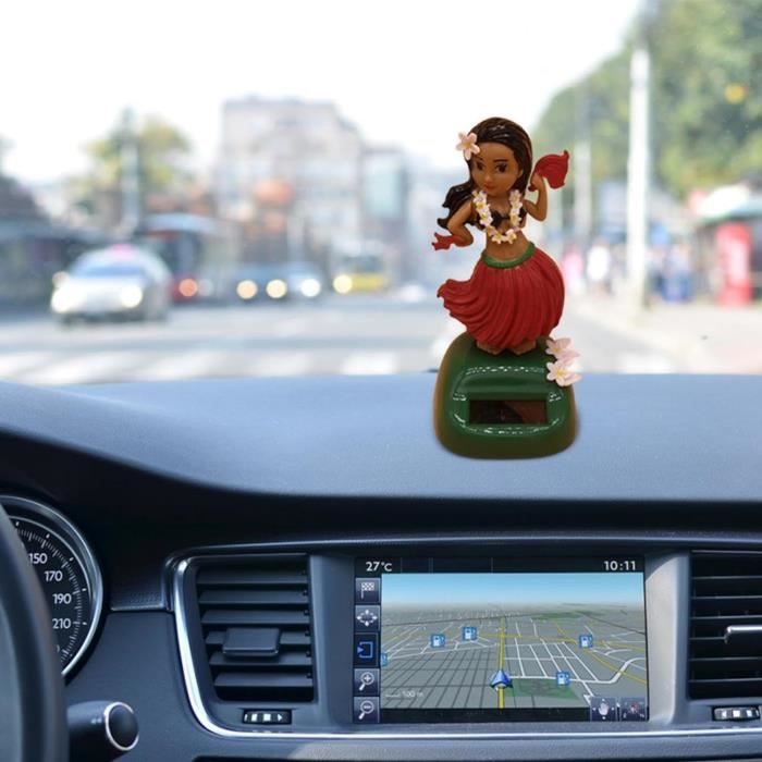 Figurine Solaire Danseuse Hawaïenne - Décoration Voiture Ou Bureau - Bouge Au Soleil