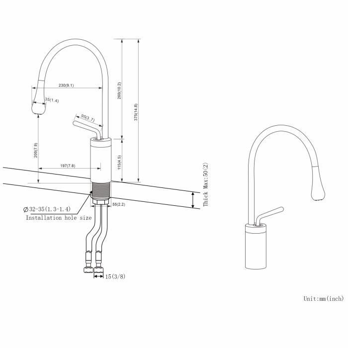 Robinet de Lavabo Design Moderne Auralum - Col de cygne - Laiton Chromé -  Vasque à poser - Cdiscount Bricolage
