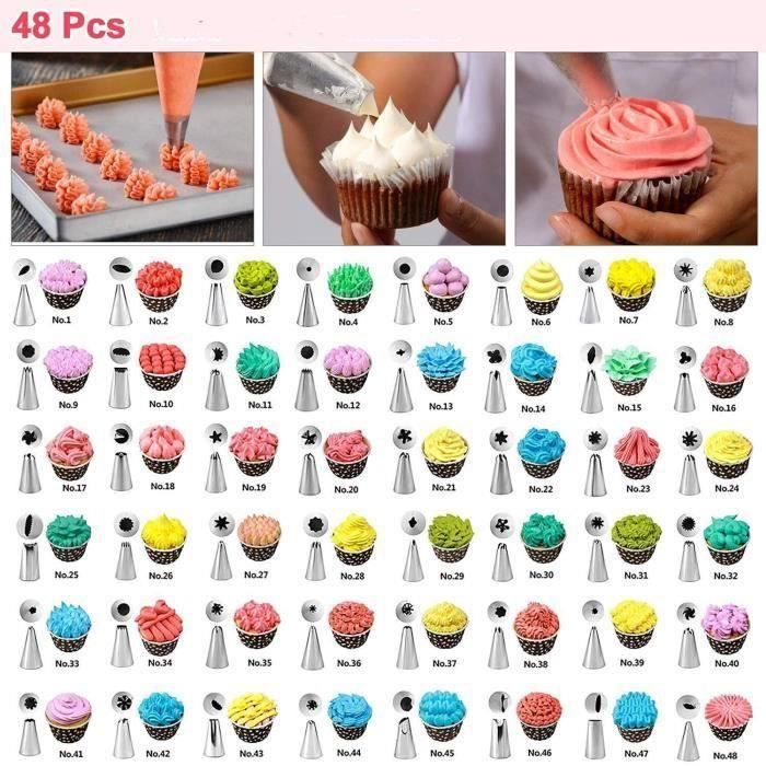 Kit Pâtisserie Professionnel 16 Pièces – Poches à Douille, Douilles Inox, Support & Accessoires Pour Gâteaux
